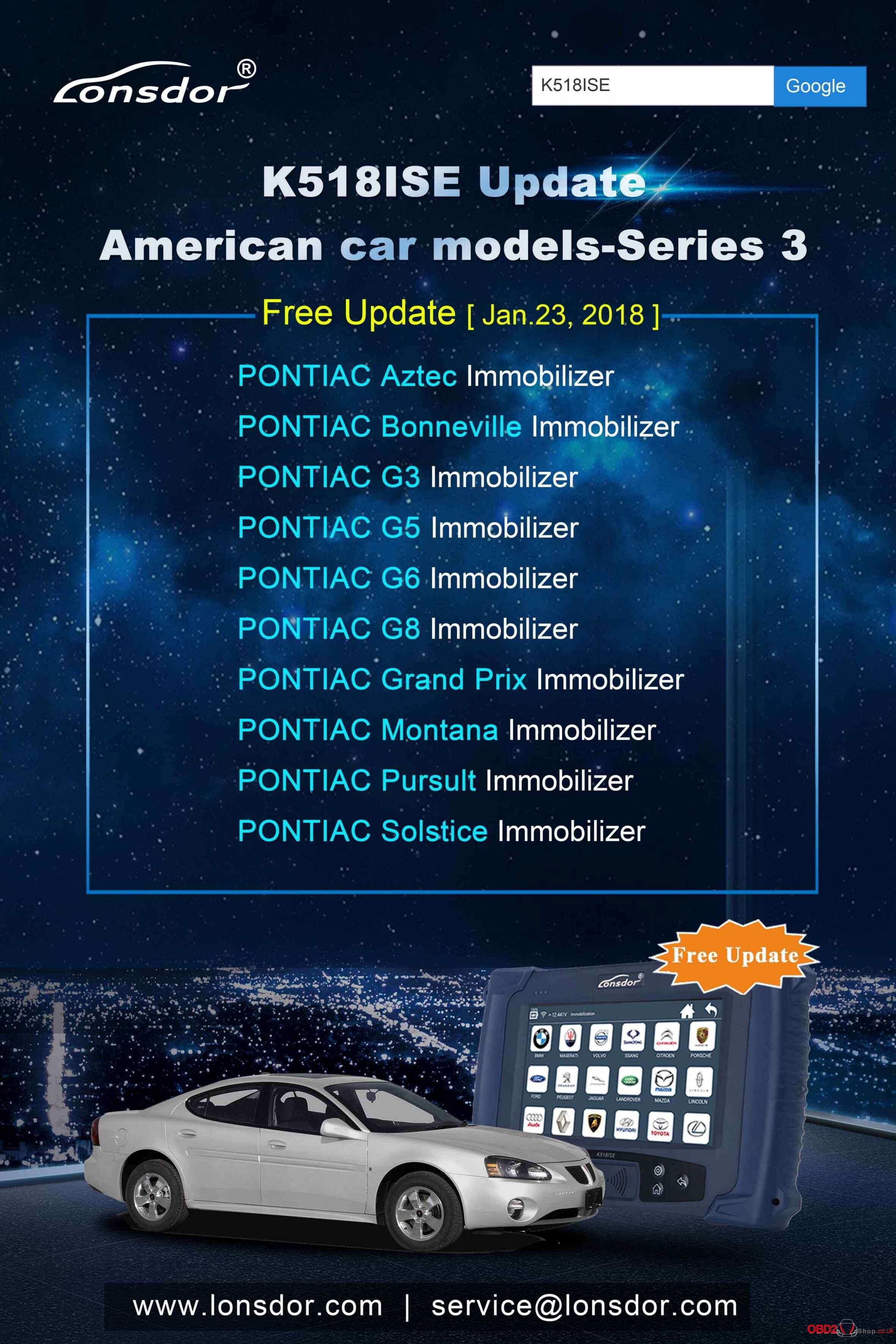 K518ISE Update American car models-Series 3