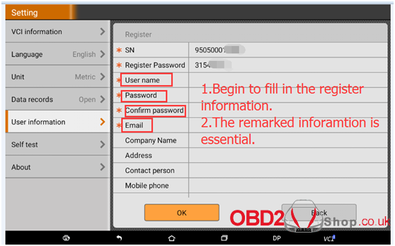 OBDSTAR X300 DP Pad Tablet Register guide-10