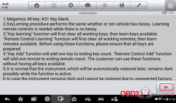 Auro OtoSys IM100 Program 2012 Audi A3 All Keys Lost-6
