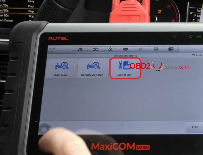 Audi SRS Airbag Light Reset via Autel MK808