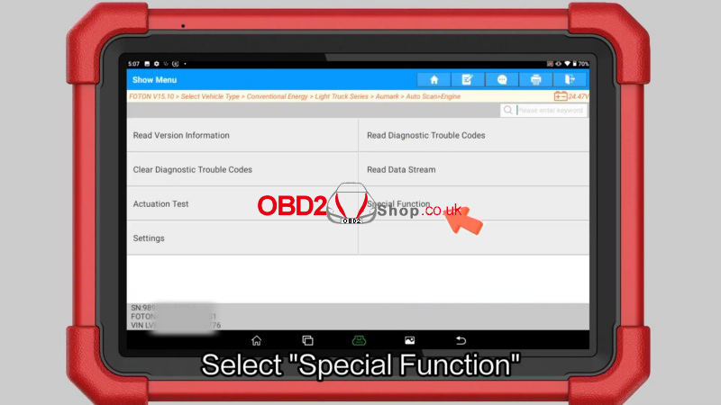 launch-x431-pad5-foton-pilot-scr-urea-pump-test-tutorial-7